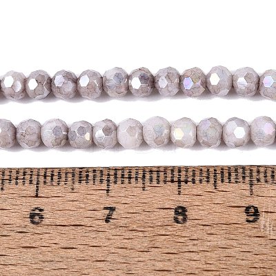 Anti-Tarnish Electroplate Glass Beads Strands EGLA-ZX010-4mm-01-1