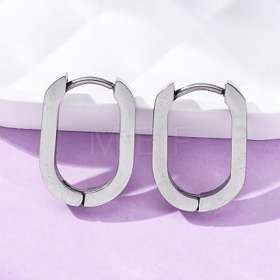 Tarnish Resistant 304 Stainless Steel Huggie Hoop Earrings STAS-H156-11A-P-1