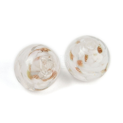 Handmade Gold Sand Lampwork Beads LAMP-H069-03C-1