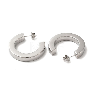 304 Stainless Steel C Shaped Stud Earrings EJEW-Q781-13P-1