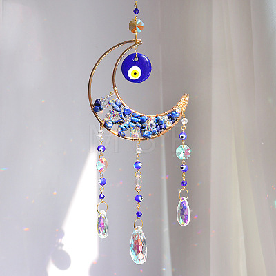 Moon and Evil Eyes Glass Suncatchers PW-WG9AA1F-01-1