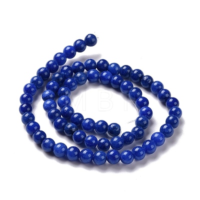 Natural Mashan Jade Round Beads Strands G-D263-4mm-XS09-1