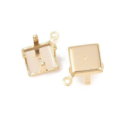 Rhombus Brass Sew on Prong Settings KK-C163-15B-G-1