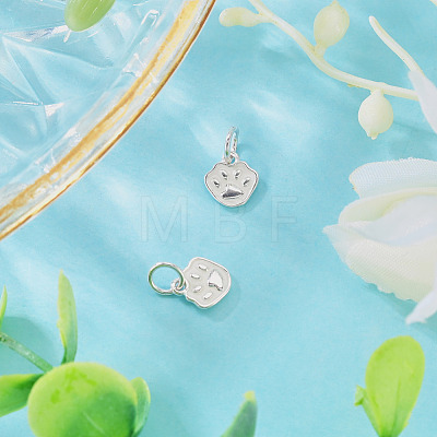 2Pcs 925 Sterling Silver Enamel Pendants STER-TA0001-60S-1