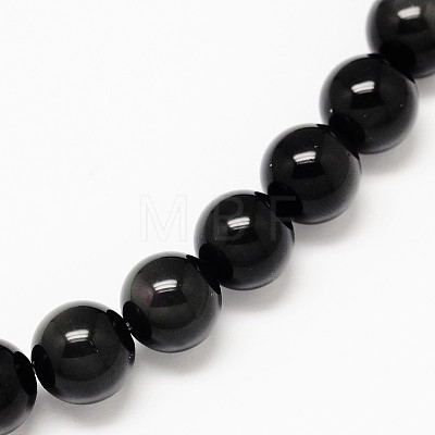Natural Obsidian Round Beads Strands G-L275-03-12mm-01-1