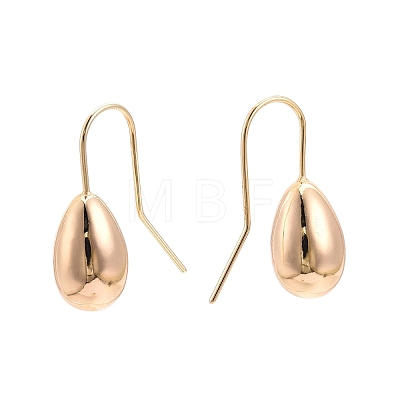 Ion Plating(IP) Brass Teardrop Dangle Earrings for Women EJEW-C047-01G-1