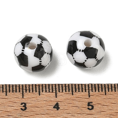 Sports Opaque Acrylic Beads AC-CBAC27C-02-1