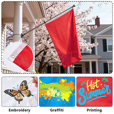 8Pcs 8 Colors Polyester Blank Flag AJEW-OC0016-25-1