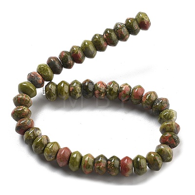 Natural Unakite Beads Strands G-P559-A06-01-1