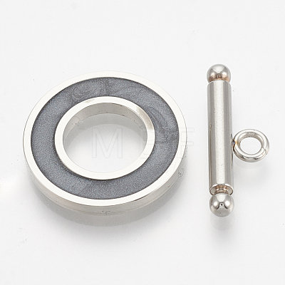201 Stainless Steel Toggle Clasps X-STAS-T037-06-1