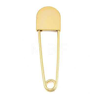 Alloy Extra Large Safety Pin Brooches PALLOY-P333-01G-1