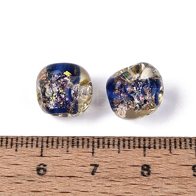 Handmade Gold Sand Lampwork Beads LAMP-Q039-03D-1