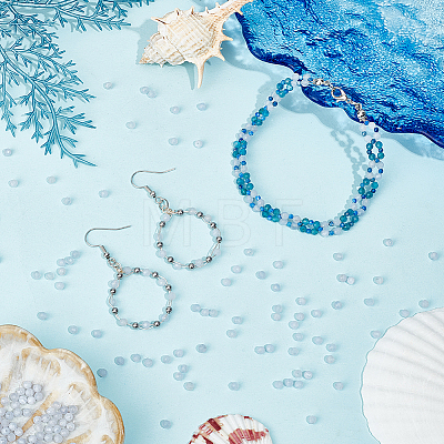 2 Strands Natural Blue Lace Agate Beads Strands G-NB0005-65-1