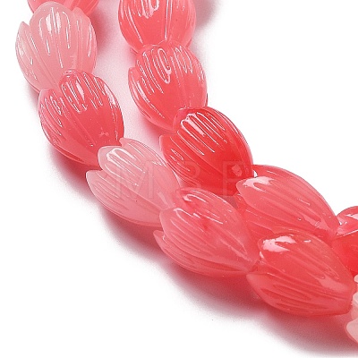 Synthetic Coral Beads Strands G-Q1007-01B-01-1