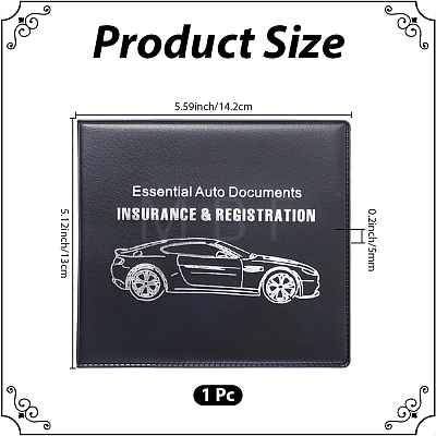 PU Leather Motor Vehicle Driver's License Protective Cover AJEW-WH20098-134A-1