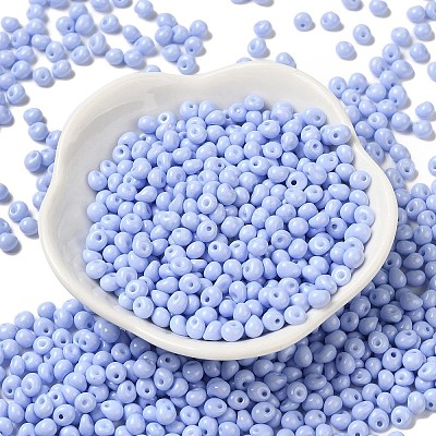 6/0 Opaque Baking Paint Glass Seed Beads SEED-M012-02A-08-1