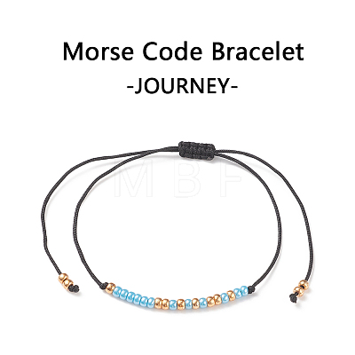 Morse Code Journey Bracelets BJEW-JB08949-02-1