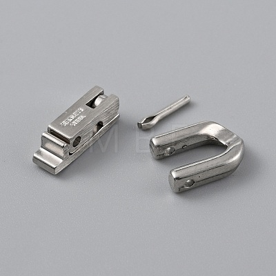 304 Stainless Steel Fold Over Clasp STAS-WH0016-54P-01-1