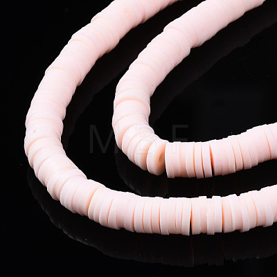 Flat Round Eco-Friendly Handmade Polymer Clay Beads CLAY-R067-8.0mm-27-1