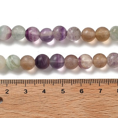 Natural Fluorite Bead Strands G-K153-B36-8mm-1