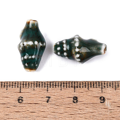 Vintage Handmade Porcelain Beads PORC-Q006-08M-1