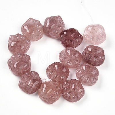 Natural Strawberry Quartz Beads Strands G-M108-A11-01-1