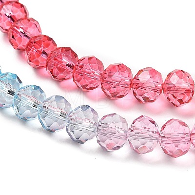 Transparent Painted Glass Beads Strands DGLA-A034-T6mm-A11-1