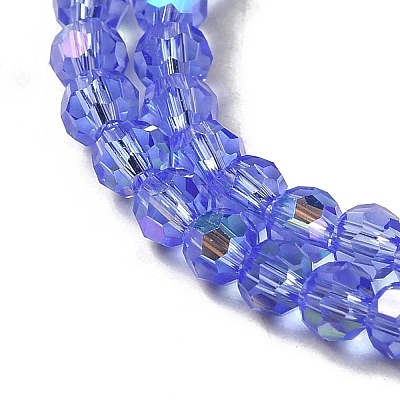 Electroplate Transparent Glass Beads Strands EGLA-A035-T3mm-L14-1