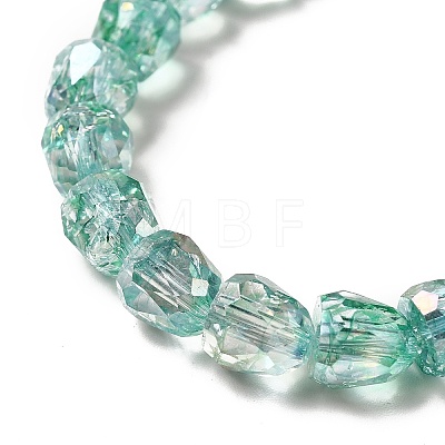 Electroplate Transparent Glass Beads Strand GLAA-G088-01A-1