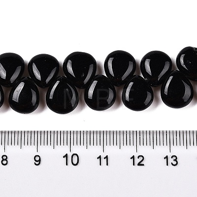 Natural Black Stone Beads Strands G-T138-129-1