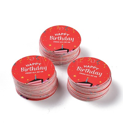 Happy Birthay Kraft Paper Gift Tags DIY-D056-01D-1