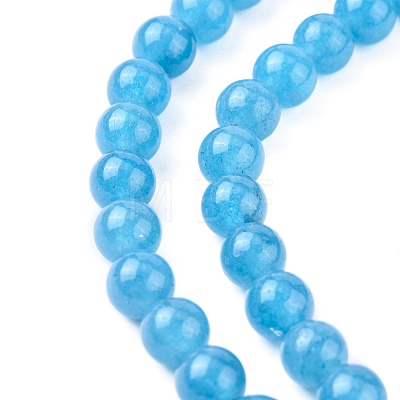 Natural White Jade Beads Strands G-G051-R1-6mm-1