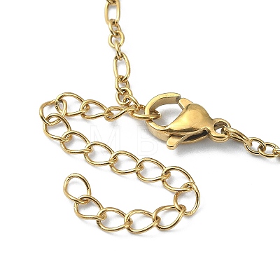 Ion Plating(IP) 316 Surgical Stainless Steel Figaro Chain Necklaces for Women NJEW-D052-04G-1