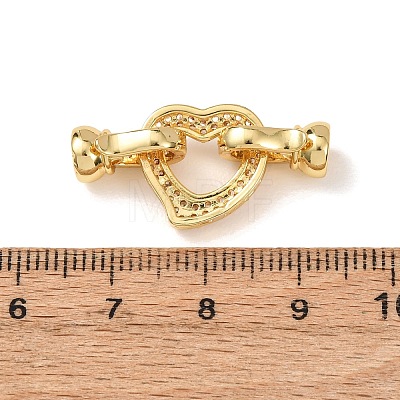 Brass Micro Pave Clear Cubic Zirconia Fold Over Clasps KK-D259-02B-G-1