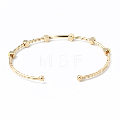 Brass Cuff Bangles BJEW-A134-02G-M-1