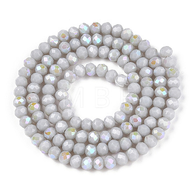 Electroplate Opaque Solid Color Glass Beads Strands EGLA-A044-P3mm-L10-1