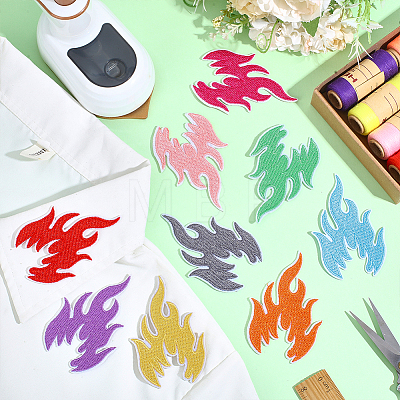 18Pcs 9 Colors Computerized Embroidery Cloth Iron on/Sew on Patches PATC-ME0001-42-1