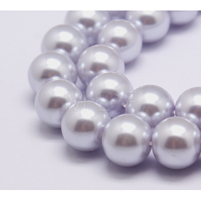 Eco-Friendly  Dyed Glass Pearl Round Beads Strands HY-A002-8mm-RB004-1