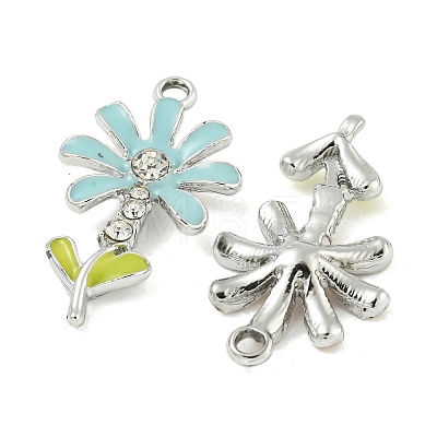 UV Plating Alloy Enamel Pendants FIND-M033-22P-1