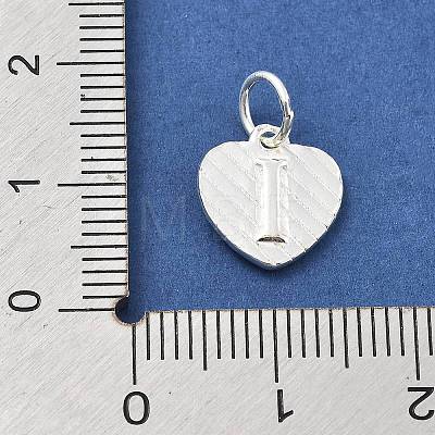 925 Sterling Silver Heart with Capital Letter Charms STER-S009-13I-S-1