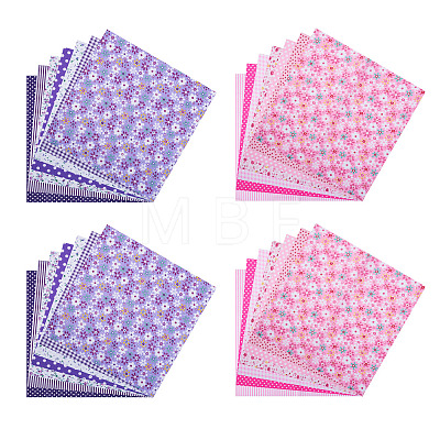 28Pcs 2 Colors Printed Cotton Fabric DIY-TA0014-86-1
