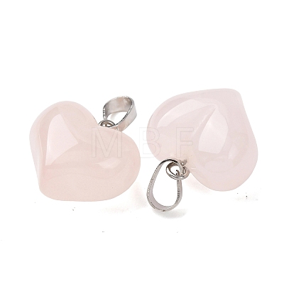 Natural Rose Quartz Pendants G-B188-04P-04-1