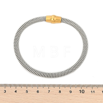 304 Stainless Steel Mesh Chain Bracelets for Women Men BJEW-Z087-19GP-1