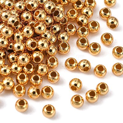 Rack Plating Brass Round Spacer Beads X1-KK-I601-3mm-G-RS-1