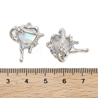 Rack Plating Alloy Glass Pendants FIND-Z054-03P-1