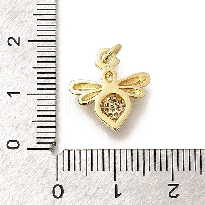 Brass Micro Pave Clear Cubic Zirconia Pendants KK-L225-024G-1