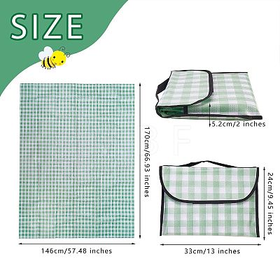 Portable Tartan Patern Non Woven Picnic Mat JX572B-01-1