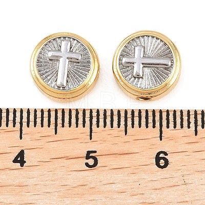Two Tone Brass Beads KK-C162-088B-GP-1