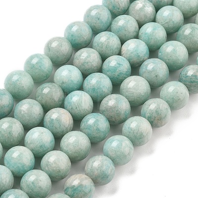 Natural Amazonite Beads Strands G-L618-A01-10mm-1