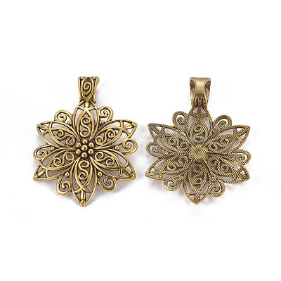 Tibetan Style Alloy Focal Pendants GLF9727Y-NF-1